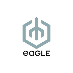 eagle claw logo design with geometry - obrazy, fototapety, plakaty