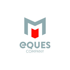 M logo design with geometry