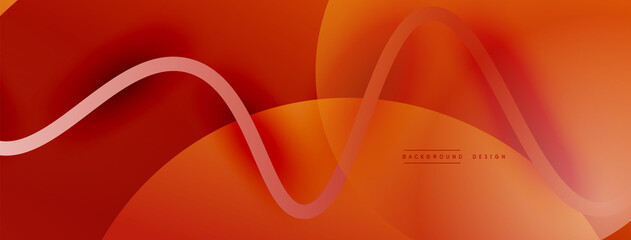 Abstract gradient background with wave line with shadow effect. Geometric composition. 3D shadow effects and fluid gradients