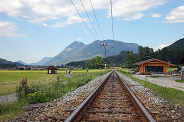 Schienen in der Landschaft