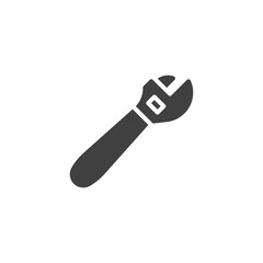 Adjustable spanner vector icon