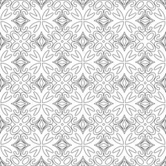 Tafelkleed Vector pattern with symmetrical elements . Modern stylish abstract texture. Repeating geometric tiles from   striped elements.Black and white pattern. © t2k4