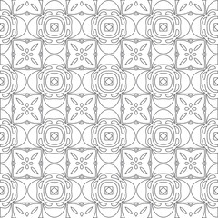 Vector pattern with symmetrical elements . Modern stylish abstract texture. Repeating geometric tiles from 

striped elements.Black and white pattern.