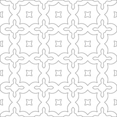Vector pattern with symmetrical elements . Modern stylish abstract texture. Repeating geometric tiles from 

striped elements.Black and white pattern.