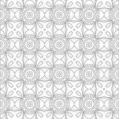 Vector pattern with symmetrical elements . Modern stylish abstract texture. Repeating geometric tiles from 

striped elements.Black and white pattern.
