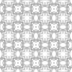 Vector pattern with symmetrical elements . Modern stylish abstract texture. Repeating geometric tiles from 

striped elements.Black and white pattern.