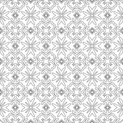 Vector pattern with symmetrical elements . Modern stylish abstract texture. Repeating geometric tiles from 

striped elements.Black and white pattern.