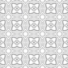 Vector pattern with symmetrical elements . Modern stylish abstract texture. Repeating geometric tiles from 

striped elements.Black and white pattern.