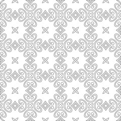 Vector pattern with symmetrical elements . Modern stylish abstract texture. Repeating geometric tiles from 

striped elements.Black and white pattern.
