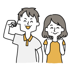 応援してくれる父と母