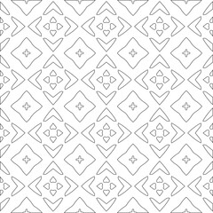 Vector pattern with symmetrical elements . Modern stylish abstract texture. Repeating geometric tiles from 

striped elements.Black and white pattern.