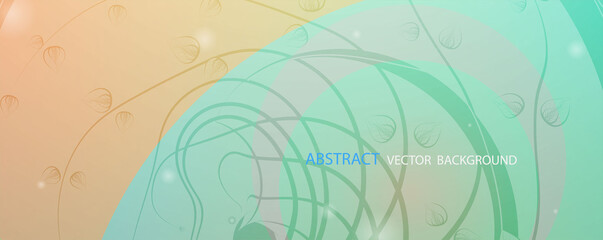 Abstract background in green-orange tones