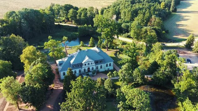 Abgunste manor in Zalenieku parish, Jelgavas region, Latvia, Europe. Manor was built  around 1780, but was burned down during the riots. Reconstruction started after 1908 and was completed in 1931.