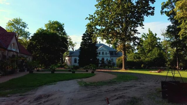 Abgunste manor in Zalenieku parish, Jelgavas region, Latvia, Europe. Manor was built  around 1780, but was burned down during the riots. Reconstruction started after 1908 and was completed in 1931.