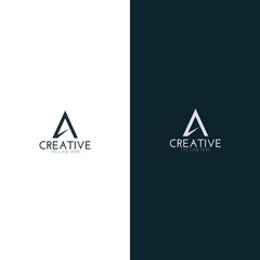 PrinLetter A logo concept icon templatet