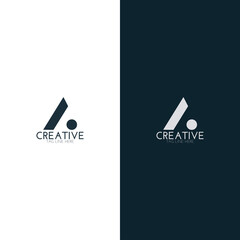 simple letter a logo template vector set