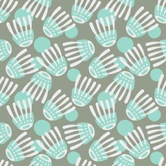Fototapeta premium seamless pattern of decorative flowers and elements