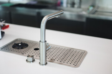 Pitcher rinser use for cleaning the milk in pitcher.