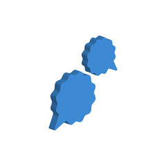 Speech bubble icon isolated on white background. Chat symbol modern, simple, vector, icon for website design, mobile app, ui. Vector Illustration