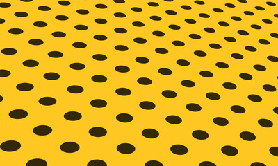 Round holes in yellow perforated metal plate