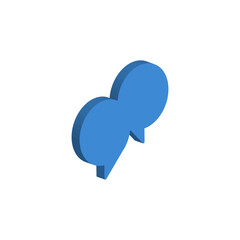 Speech bubble icon isolated on white background. Chat symbol modern, simple, vector, icon for website design, mobile app, ui. Vector Illustration