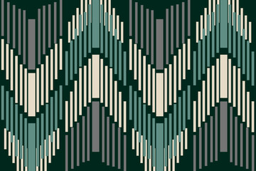 Gray geometric square with black background, geometric pattern for   background image ,black, green, and white geometric vector, geometric arrow triangle seamless