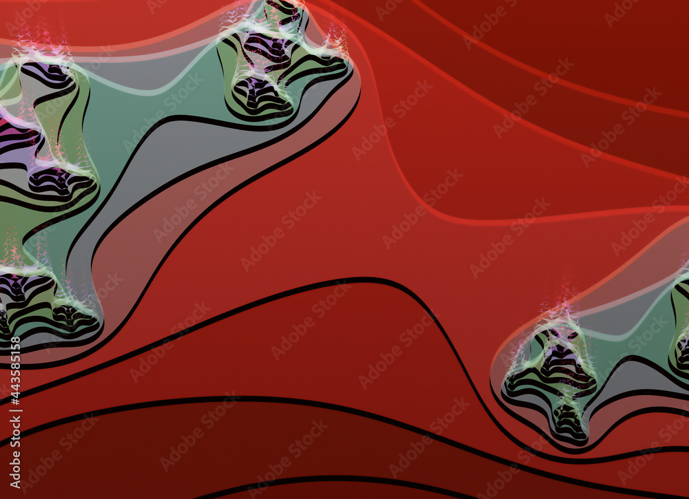 Poster abstract color dynamic background with lighting effect. fractal wavy. fractal art