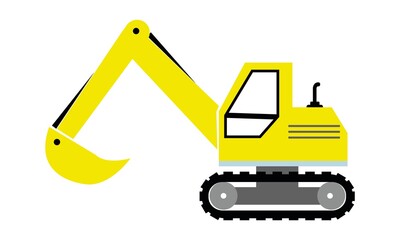 Excavator, Tractor, Digger Vector And Clip Art