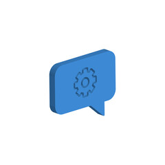 Speech bubble icon isolated on white background. Chat symbol modern, simple, vector, icon for website design, mobile app, ui. Vector Illustration