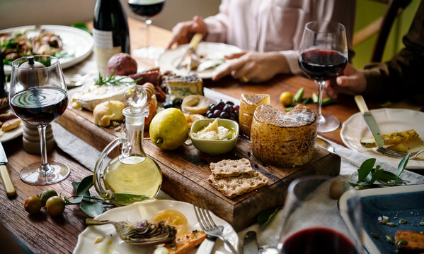 People Enjoying A Cheese Platter Food Photography Recipe Idea