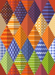 Colorful seamless patchwork pattern. Decorative vector design. Print for fabric.