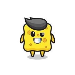 cute sponge mascot with an optimistic face