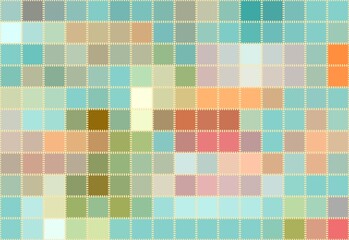 Mosaic seamless pattern from colorful squares. Patchwork design. Vector.