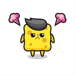 annoyed expression of the cute sponge cartoon character