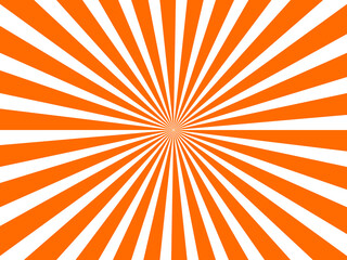 放射状の背景素材、イラスト（朱色バージョン）