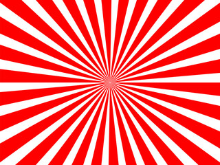 放射状の背景素材、イラスト（赤色バージョン）
