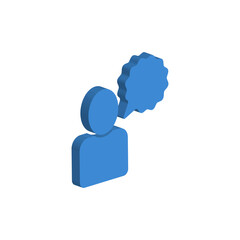 Speech bubble icon isolated on white background. Chat symbol modern, simple, vector, icon for website design, mobile app, ui. Vector Illustration