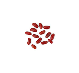 red bean on white background