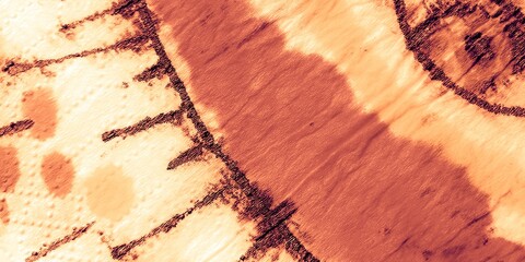 Flyer Tie Dye. Bright Watercolor. Ochre Splash