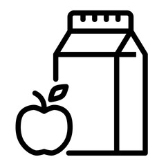 Milk And Apple Icon
