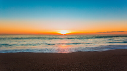 Beautiful blue Ideas for the vacant posts. Sky in summer Turquoise Blurred sky vintage background nature. 