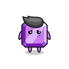 the lazy gesture of purple gemstone cartoon character
