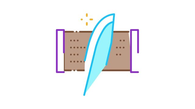 Sharpening Tool Icon Animation. color Sharpening Tool animated icon on white background