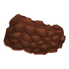 Piece truffle icon cartoon vector. Mushroom fungus. Cooking fungi