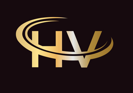 Initial HV logo. HV letter logo design vector template