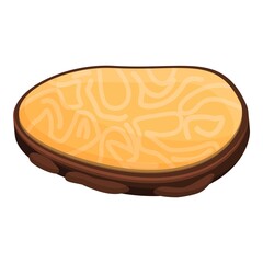 Gourmet truffle icon cartoon vector. Mushroom fungus. Cooking fungi slice