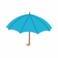 Obraz premium Raster umbrella element isolated on white background. Blue umbrella for icons, templates, cards, textiles.