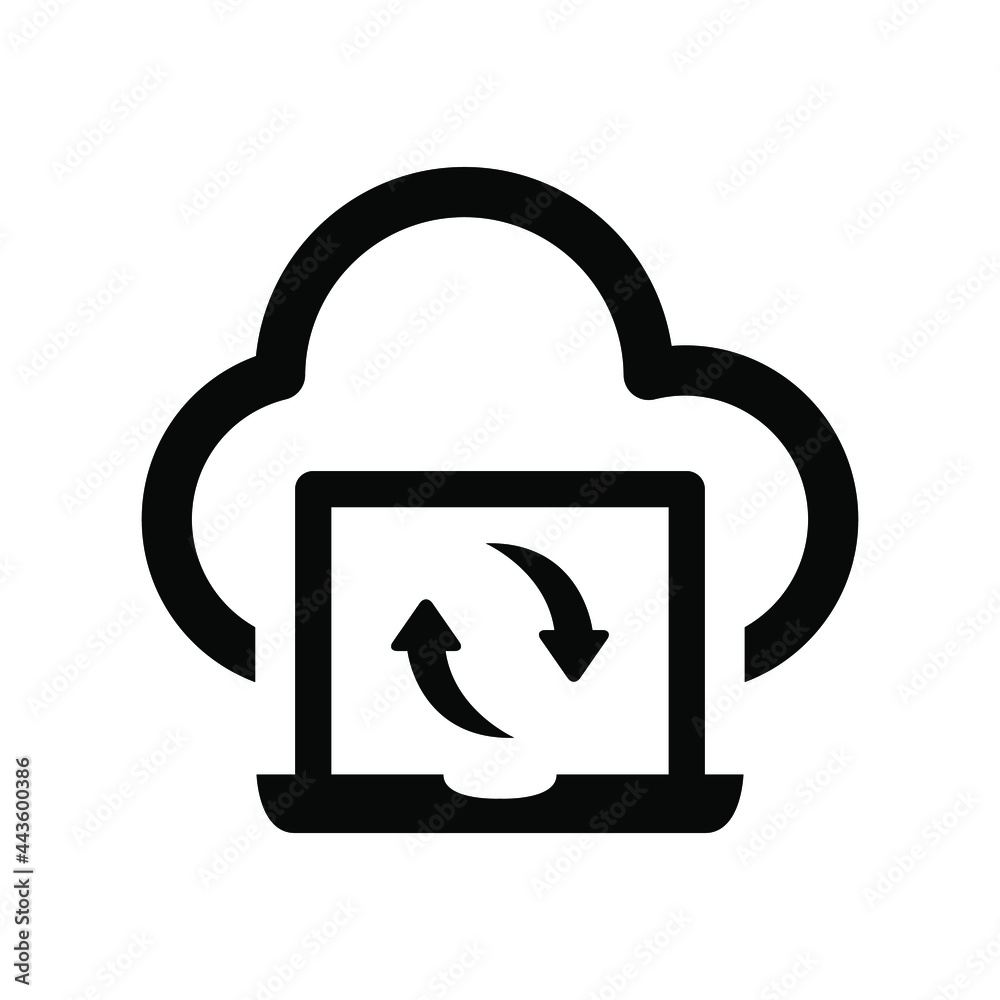 Canvas Prints Cloud data sync icon