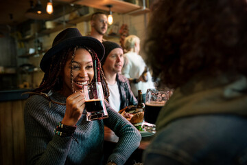 Group of friends having fun together