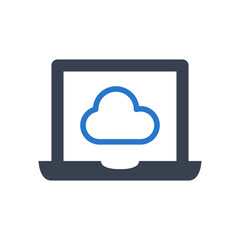 Laptop cloud icon